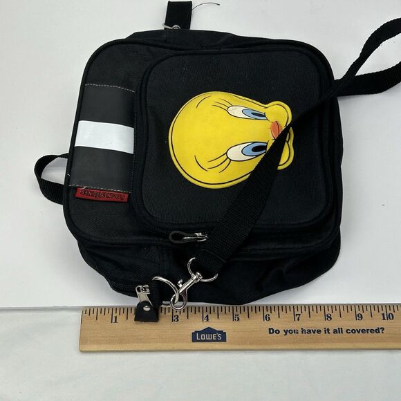VTG Looney Tunes Tweety Bird 1998 Backpack Convertible Crossbody 3D Pockets - Picture 13 of 16